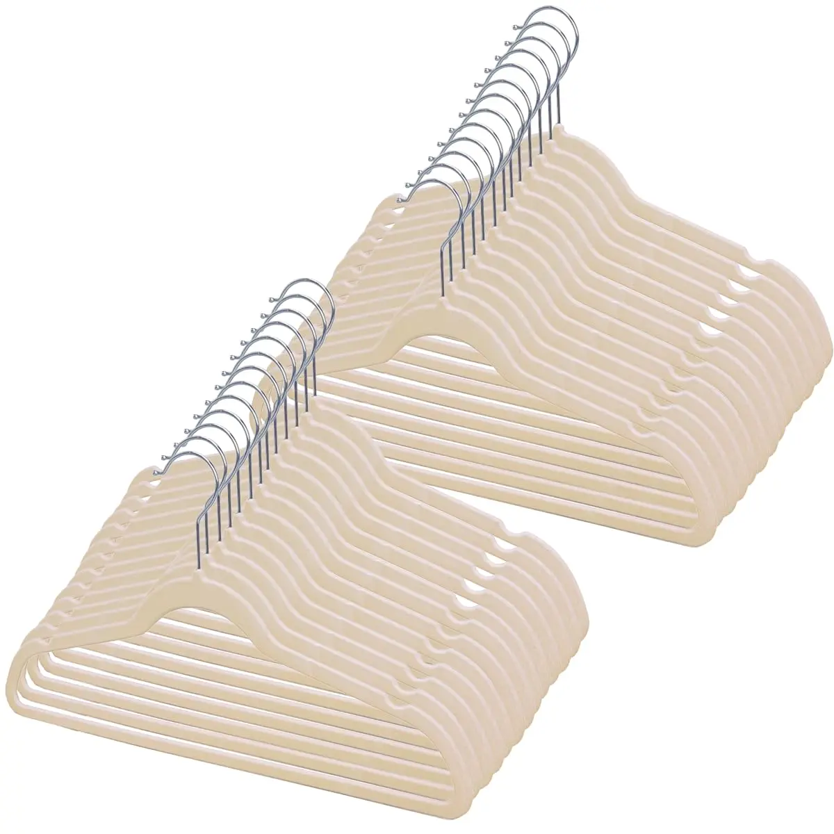 Kit 50 Cabides de Veludo 360° Antideslizante Kit Cabide para Roupas Camiseta Calça