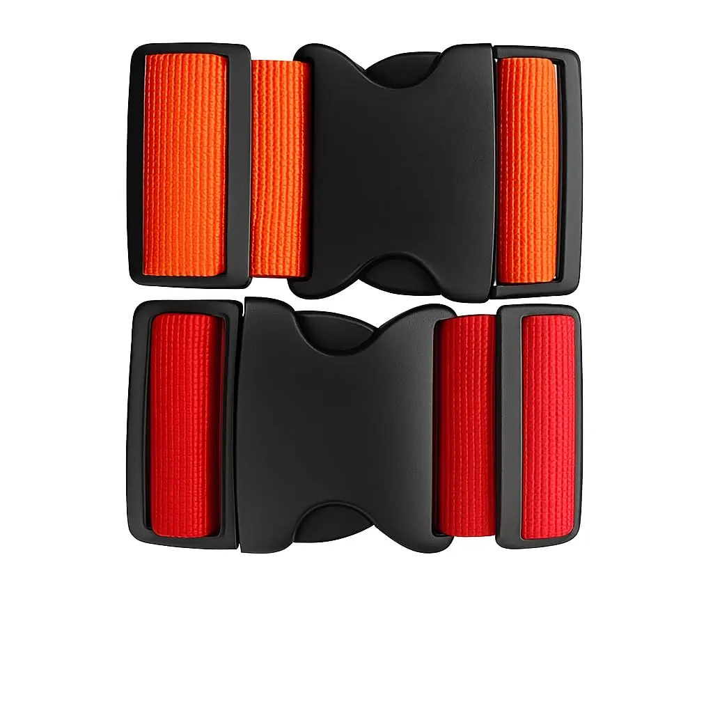 Cinta de Mala para Viagem, com Trava e Fecho Seguro, Correia de Bagagem Ajustável. Kit com 2 Peças.