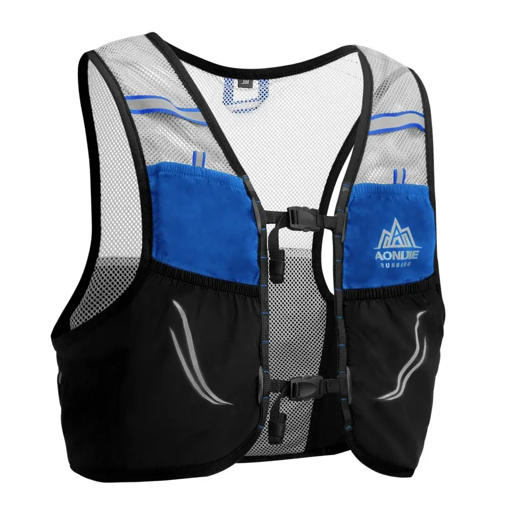 Aonijie c932 leve mochila de corrida colete nylon saco de pacote de hidratação ciclismo maratona portátil ultraleve caminhadas 2.5l - 1
