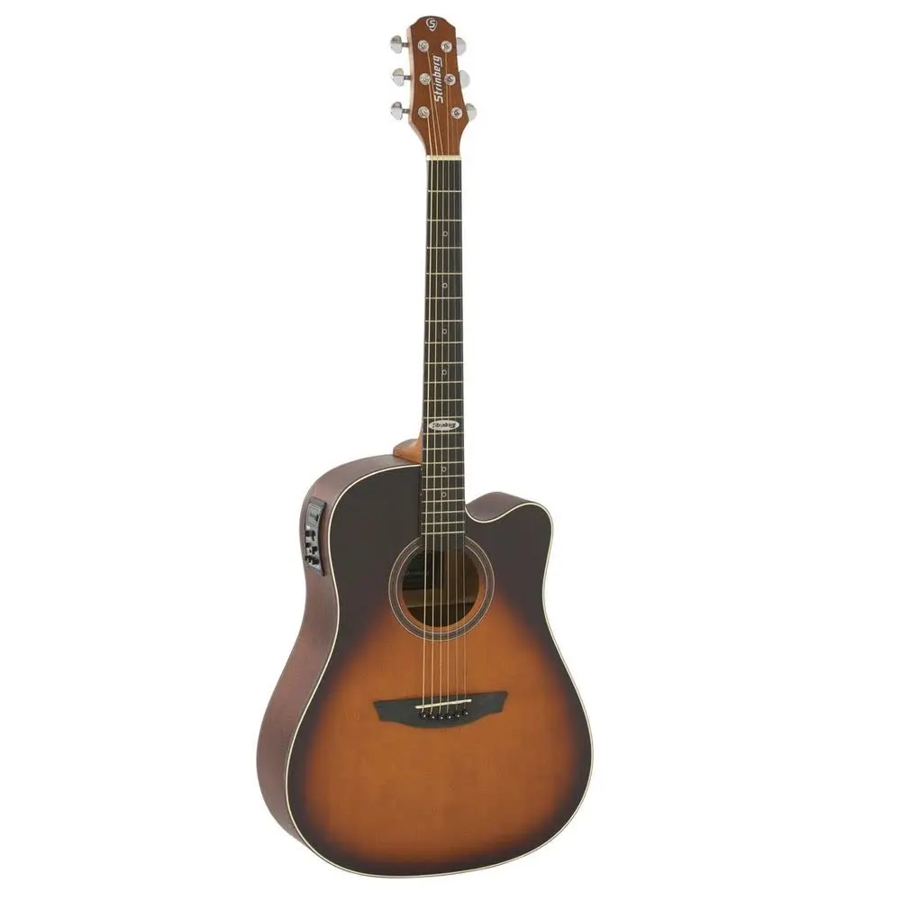 Violão Strinberg Folk Elétrico Sd200c Hbs Mahogany Black