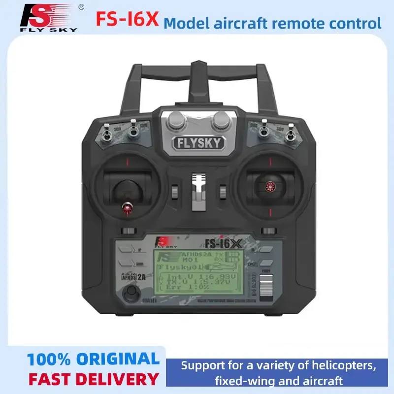 Transmissor de rádio FLYSKY FS-I6X I6X 2.4G 10CH AFHDS 2A com receptor IA6B IA10B - 1