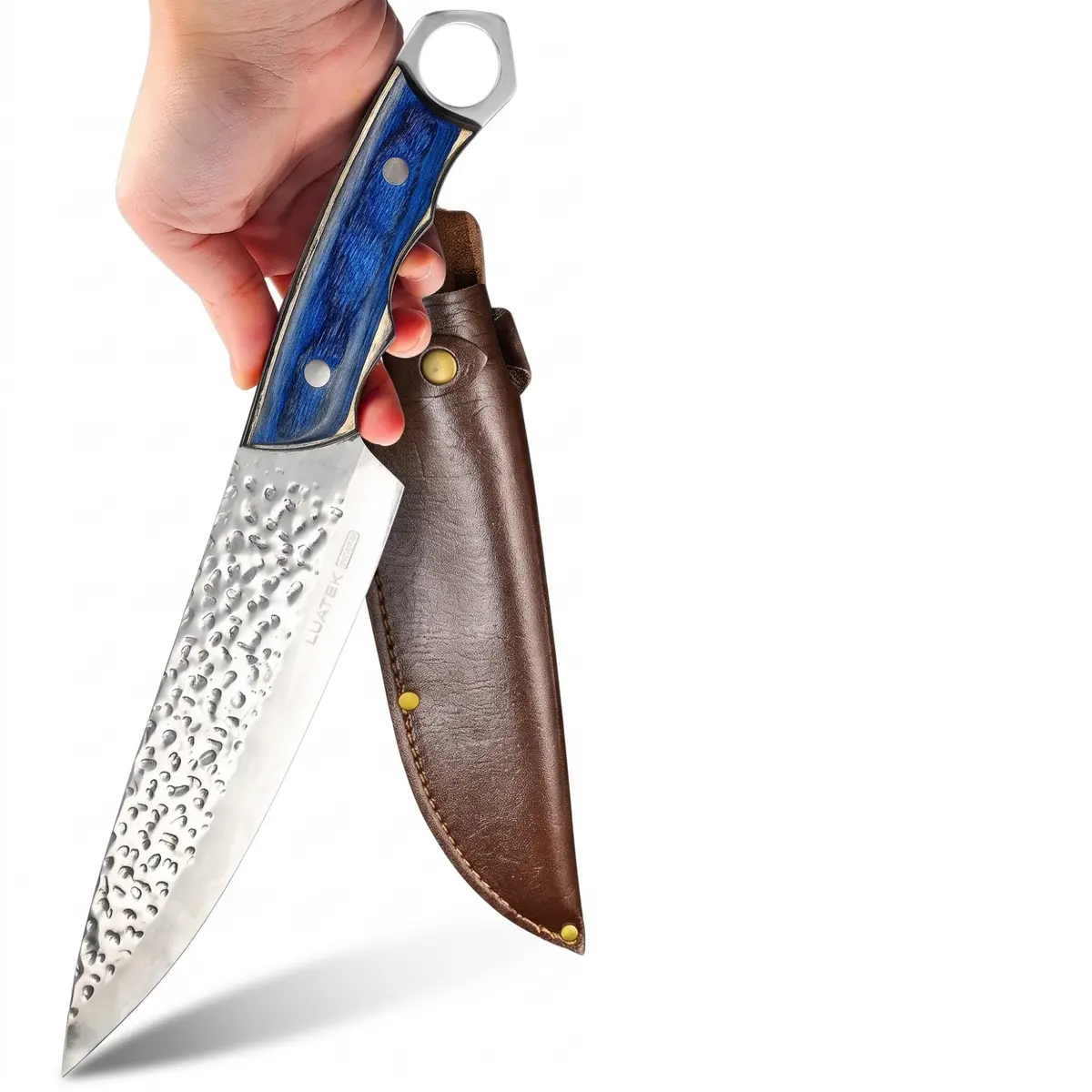 Faca do Chef Profissional Inox 32cm | Para Churrasco Carne Legumes e Peixe | Ideal para Restaurante Japonês Sushi Sashimi Culinária Oriental | Cutelaria Artesanal Afiada para Cozinha Presente