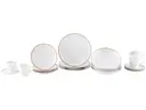 Aparelho de Jantar 20 Peças Tramontina Redondo Porcelana Branco e Marrom Mare