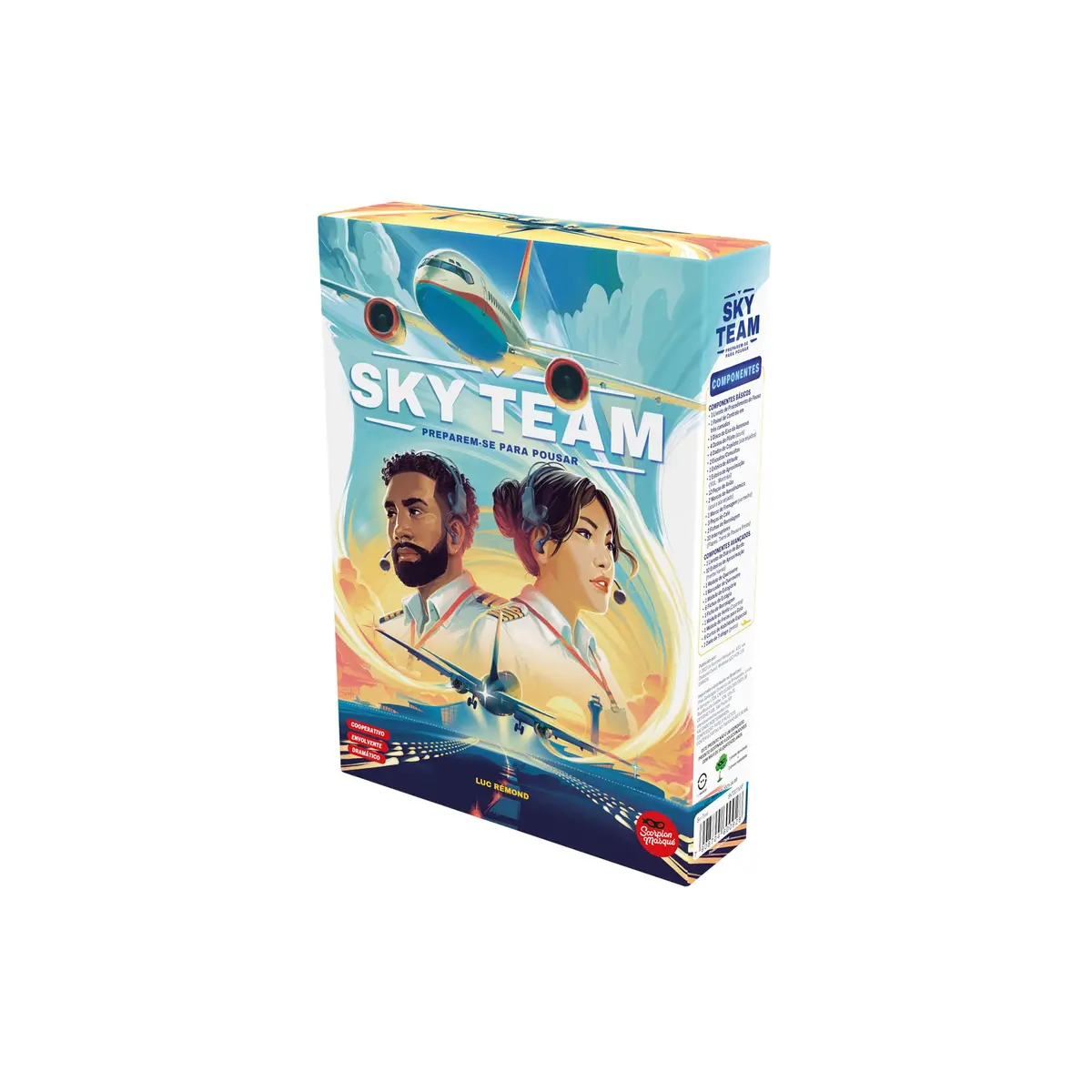 Galápagos Sky Team Jogo de Tabuleiro para 2 Jogadores | A Partir de 14 anos, Partidas de 20 Minutos, Jogo Estratégico Cooperativo, Rolagem de Dados, Comunicação em Silêncio