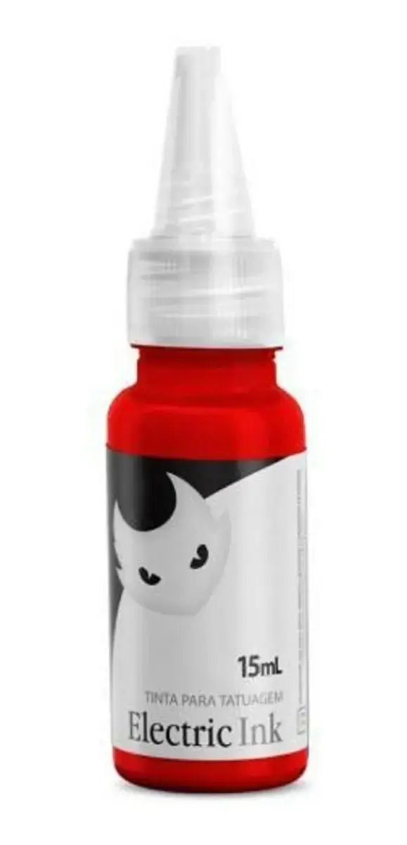 Tinta Tattoo Electric Ink Profissional Vermelho Ferrari 15ml - 1