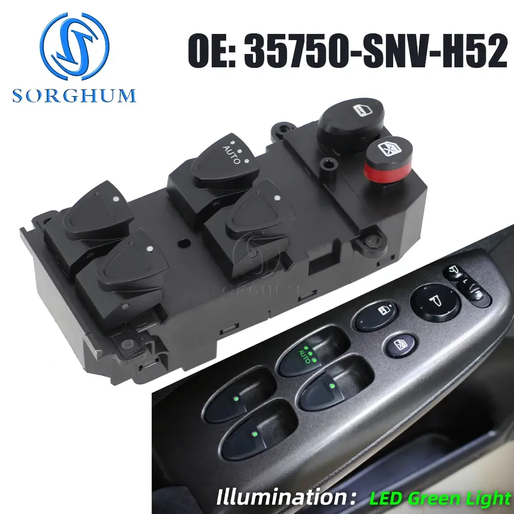 Sorgo botão interruptor de janela elétrica mestre dianteiro esquerdo 35750-snv-h52 para honda civic 2006 2007 2008 2009 2010 2011 35750-sna-a11