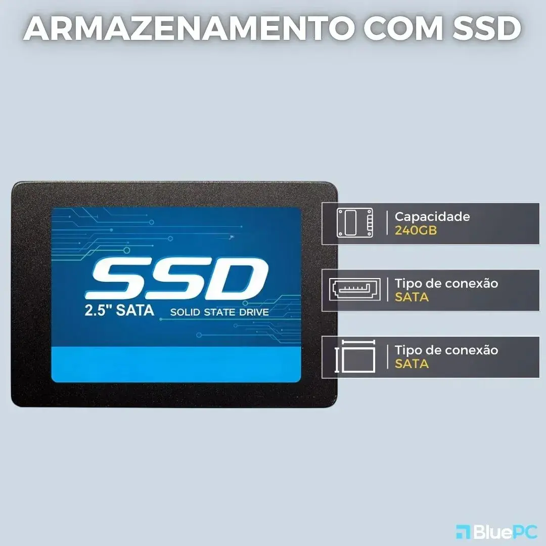 Computador Completo Intel Core I5, 8gb Ram, Ssd 240gb, Monitor 19 Led, Windows 10 Pro - Bluepc Plus Cdbp-plu101 thumbnail 5