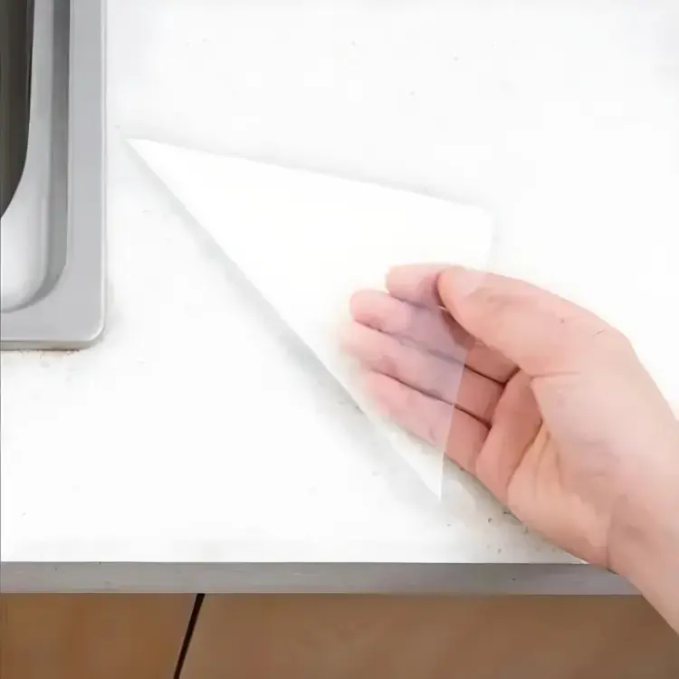 Papel Adesivo Vinil Envelopar Transparente Móveis 2m X60cm thumbnail 2
