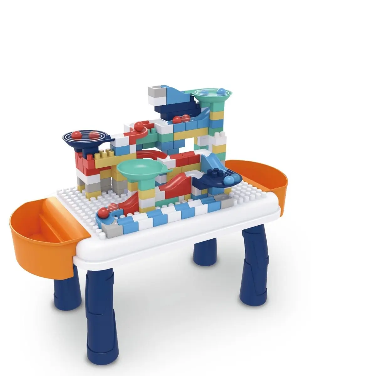 Mesa de Atividades Interativa Educativa Infantil Com Blocos de Montar Coloridos