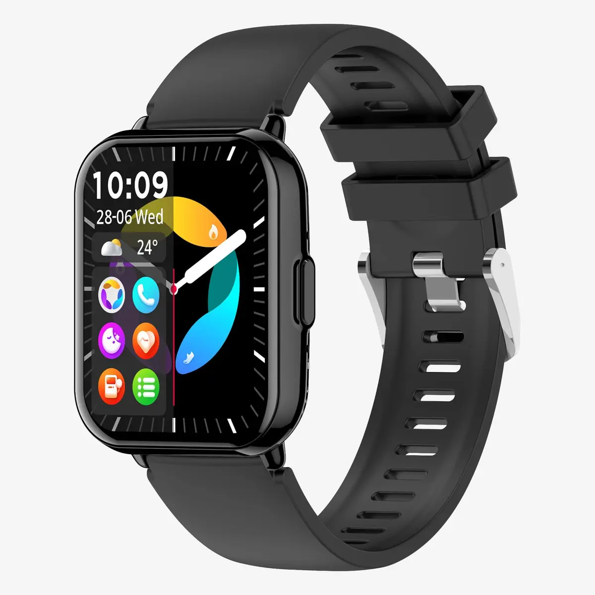 Bettdow SmartWatch, relogio smartwatch feminino com 1.83" Ecrã tátil, à prova d'água 1ATM, chamada Bluetooth, 123+ Modos Esportivos relógio com voz por IA, Compatível com Android iOS (Preto)