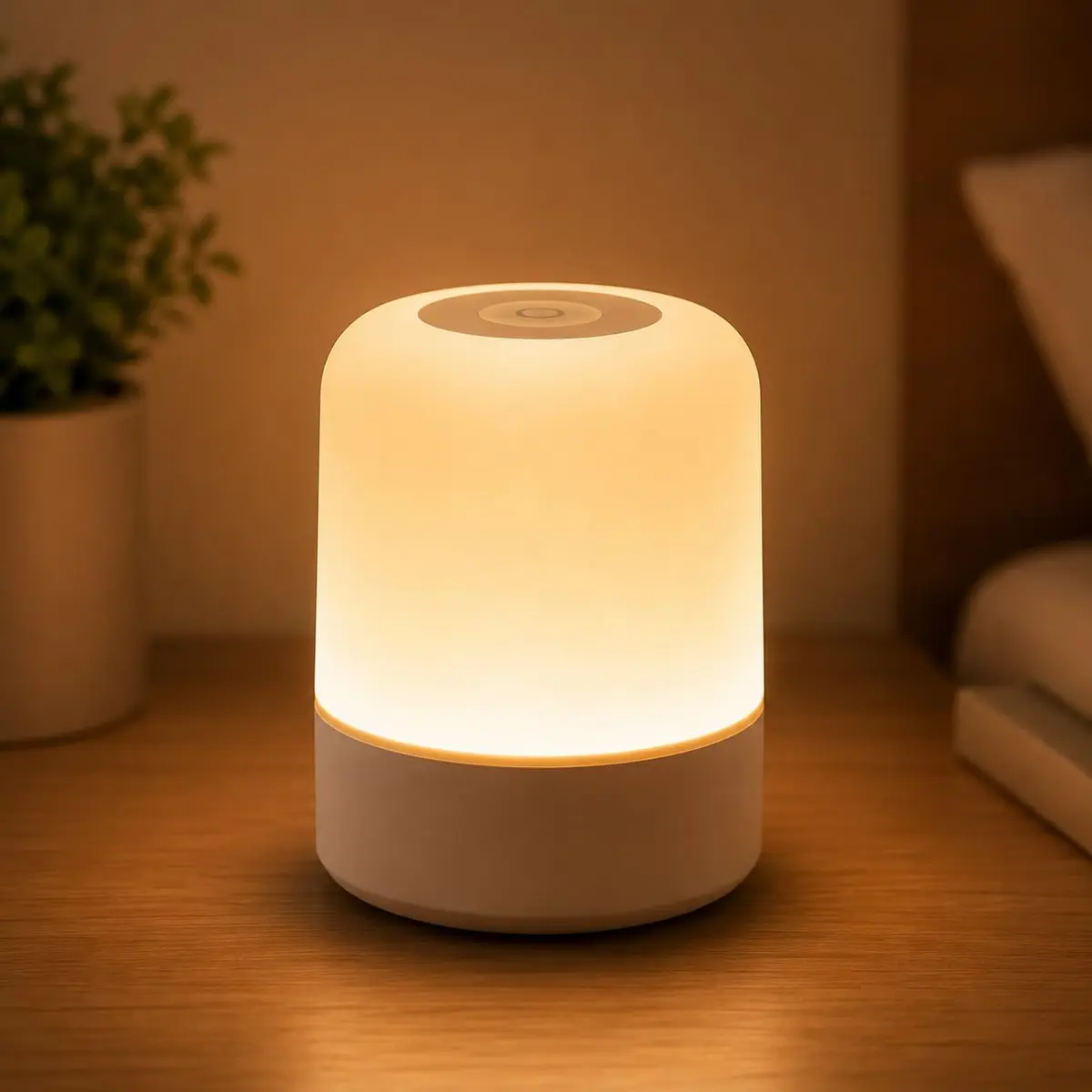 Luminária de Mesa LED Touch Recarregável USB Sem Fio, 3 Modos de Iluminação 360°, Controle por Toque, Luz Quente Neutra e Fria, Abajur para Cabeceira, Quarto, Escritório e Leitura