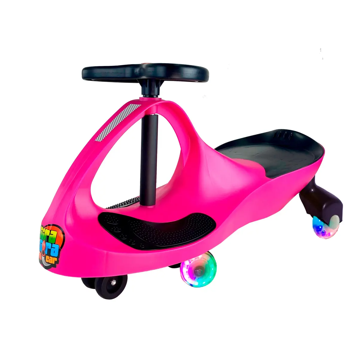 Fênix Brinquedos Carro Rosa com Luz - Carrinho - Suporta Até 100Kg - Design Arredondado - Apoio Antiderrapante e com Luz nas Rodinhas - +6 Anos