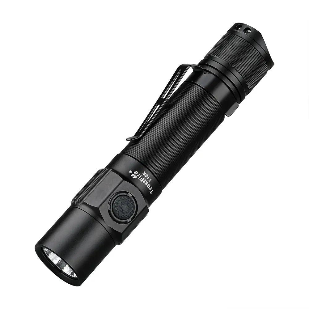 Trustfire-T10R Poderoso Tipo C USB Recarregável LED Lâmpada Tática Militar, Lanterna Tática do Exército, 1800Lumen, 18650 - 1