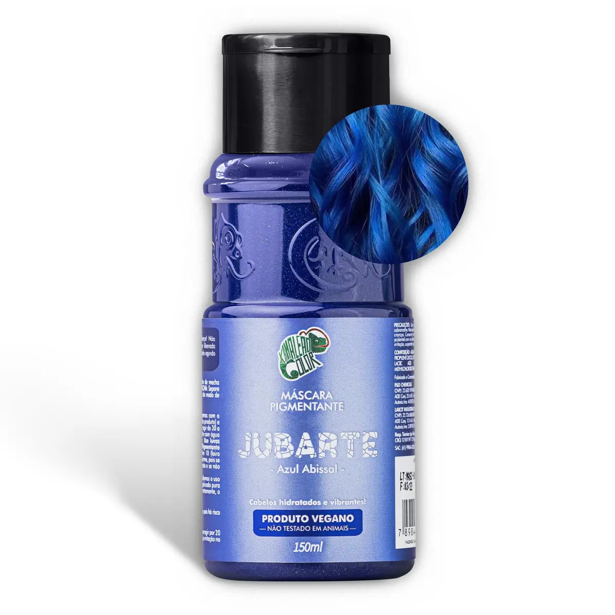 Kamaleão Color – Máscara Pigmentante Semi-Permanente, Jubarte - Cores Vibrantes e Hidratação Intensa – Low Poo, Vegano, Cruelty Free – 150ml