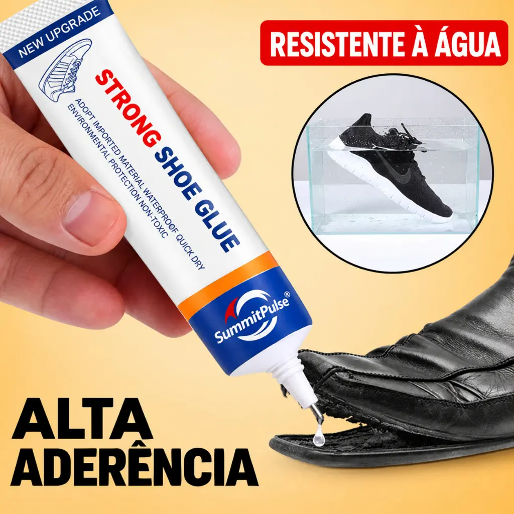 Cola para Sapato e Tênis 60ML Adesivo Forte Flexível Impermeável para Reparo de Sola, Couro, Borracha e PVC 60ML - 1