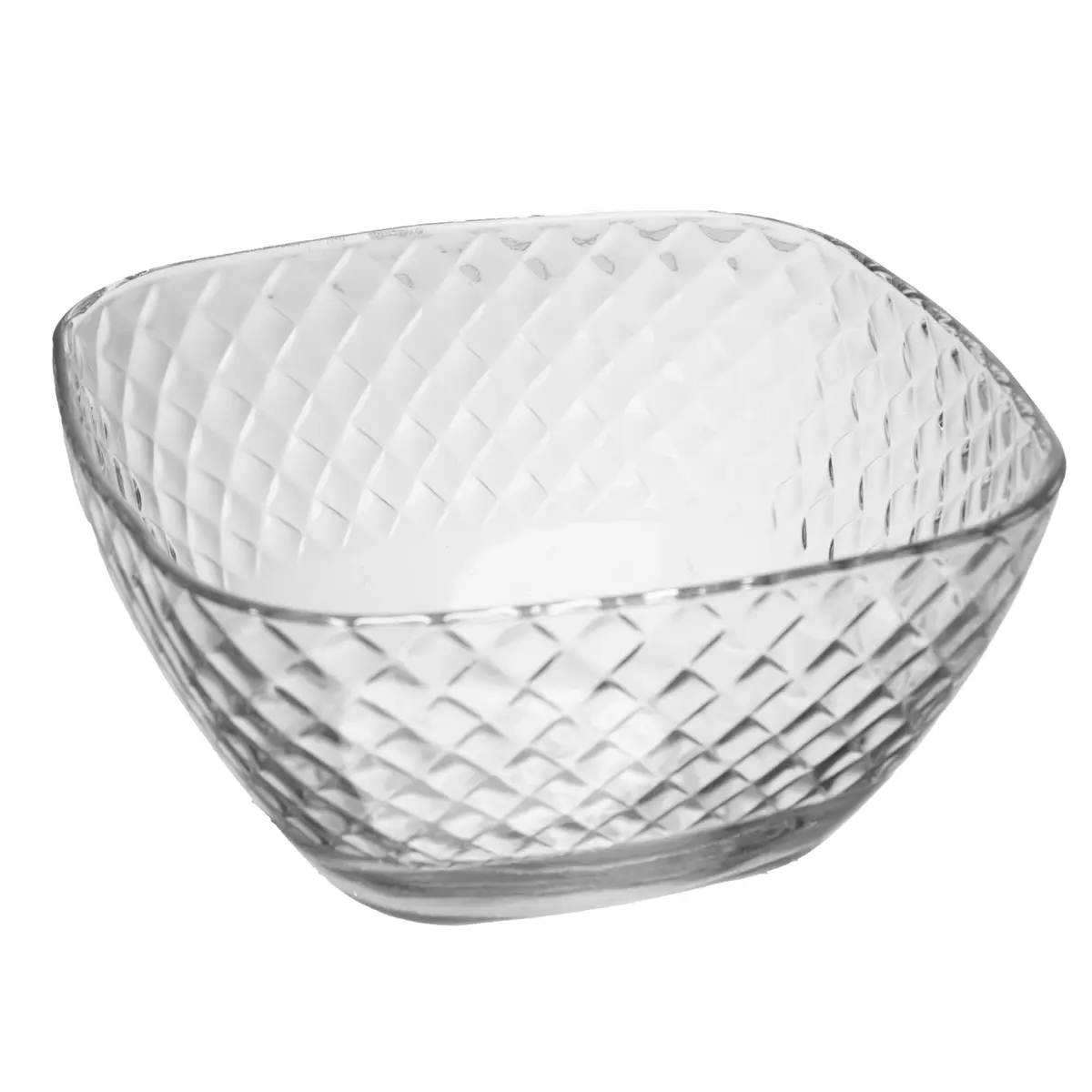 LYOR - Bowl Quadrado Diamond 20cm x 20cm x 10cm Vidro - 1
