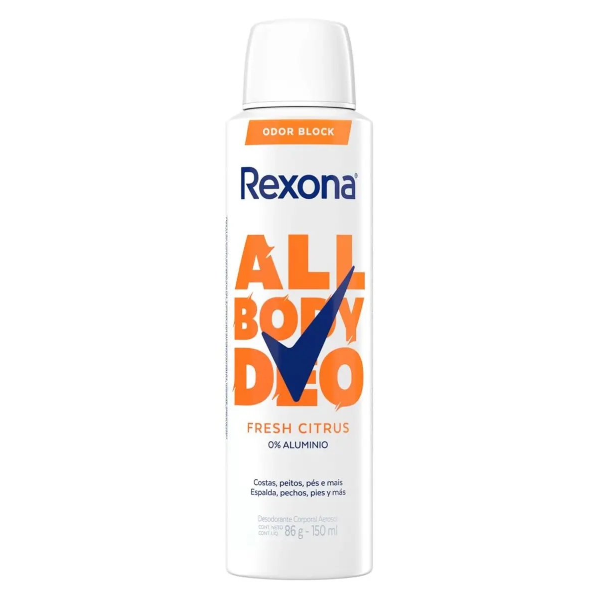 Desodorante Corporal Aerossol Rexona All Body, Fresh Citrus, 150ml