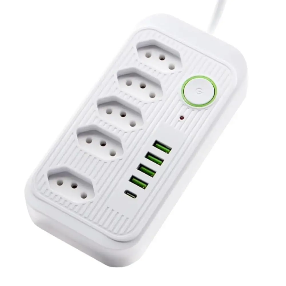 Filtro de linha com entrada USB e tipo C -Extensão eletrica