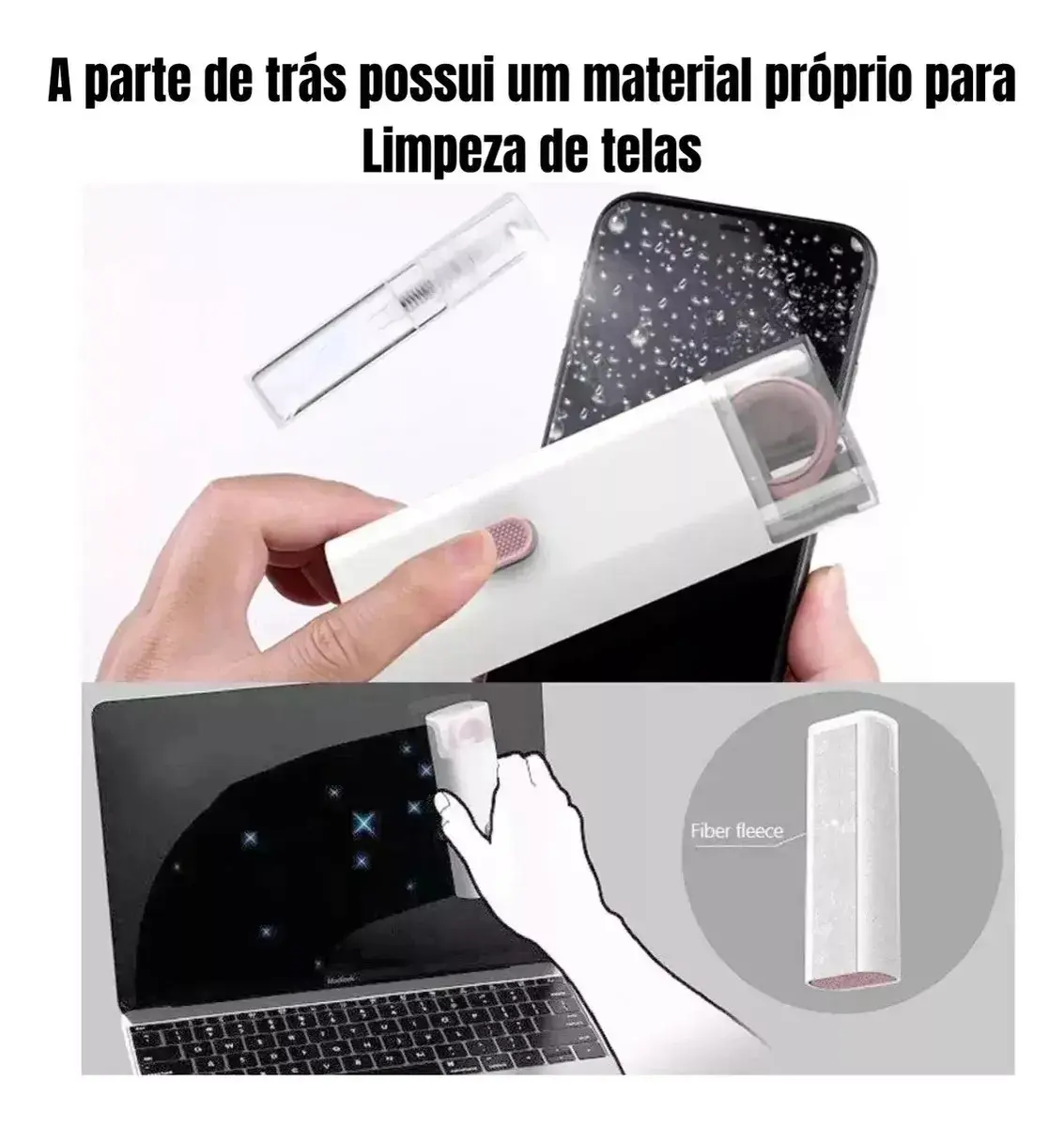 Kit Limpeza Celular Teclado Pc Notebook Escova Macia Limpa câmera Pincel Limpador Multiuso Fone De Ouvido Tablet Headset 8 Em 1 Eletrônicos Gadgets Portátil Multifuncional Eficiente LVC FAMILY thumbnail 2
