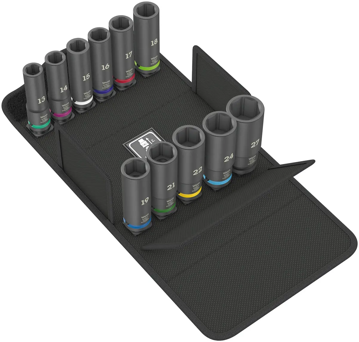 Conjunto de Soquetes Profundos Wera 8790 C Impaktor, 11 Peças, Encaixe para Parafusadeira