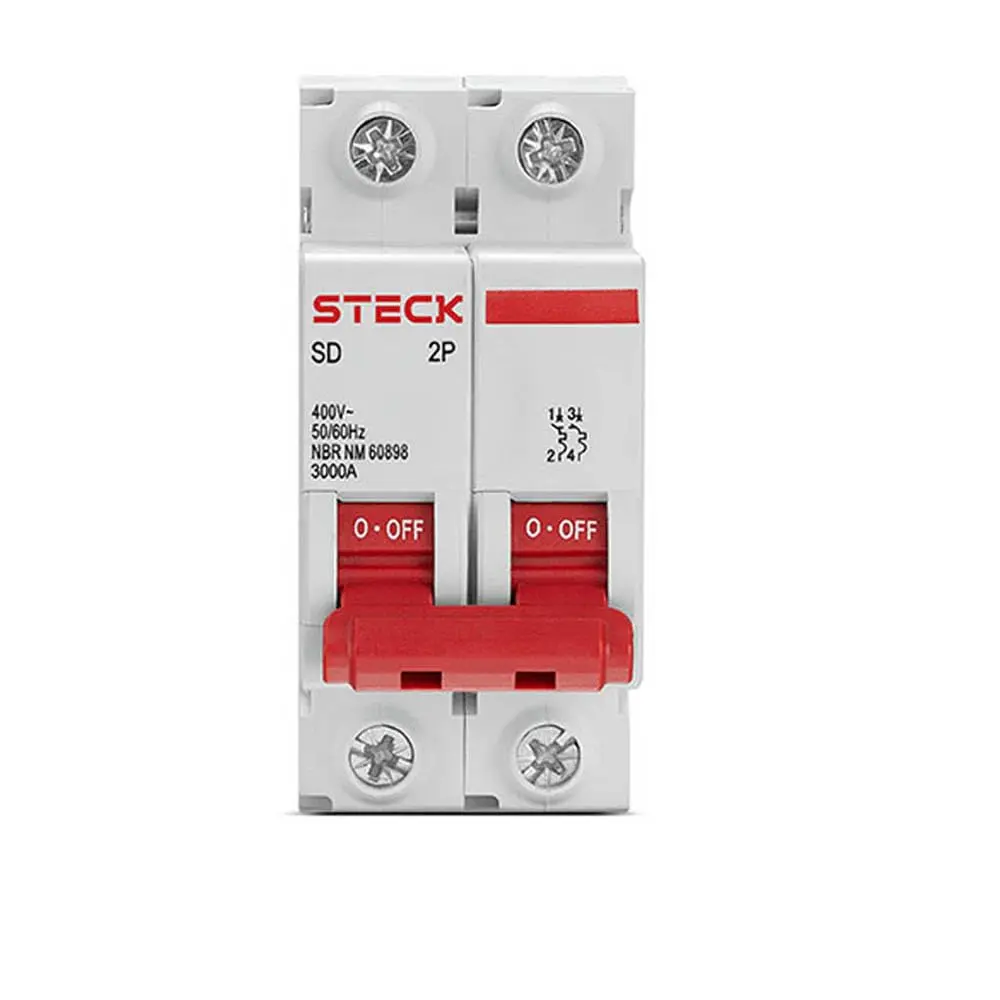 Steck, Disjuntor Bipolar 16A 2P Curva C 3KA, SDD62C16 - 1