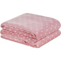 Manta Solteiro Petit Poa Flannel Microfibra 1 Peça - Rosa