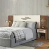 Cabeceira para Cama Box Casal Santos Andirá Loanda com 2 Gavetas – 256cm de largura - Jatoba/Areia - 1