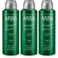 Combo Arbo: Desodorante Antitranspirante Aerossol 75g/125ml (3 unidades)