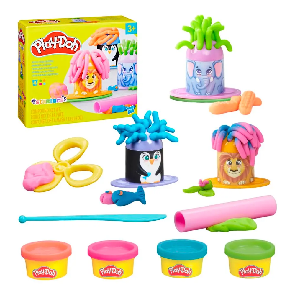 Play-Doh Conjunto de massinha Criar Animais Divertidos, kit com 4 potes - 1