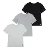 [Prime] Kit 3 Camisetas Manga Curta Infantil GG Preto/Cinza POLO RALPH LAUREN - 1