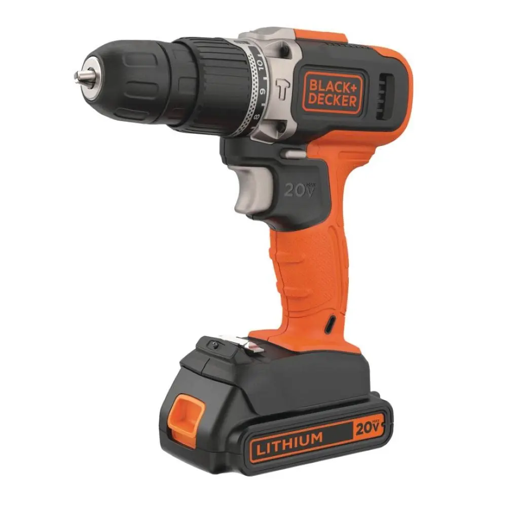 BLACK+DECKER Furadeira e Parafusadeira de Impacto à Bateria 20V BCD704C1 110V - 1