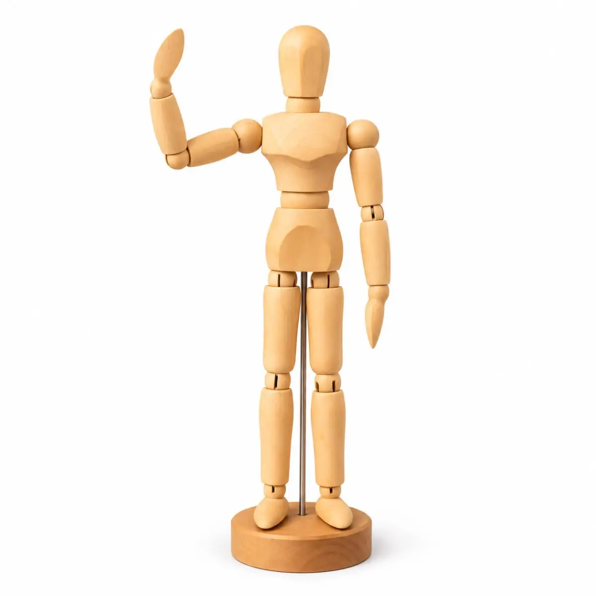 Boneco Articulado Madeira 22cm Manequim para Desenho Arte e Anatomia | Ideal para poses, mangá, mangaka, croquis de moda, ilustração e estudos de proporção, também útil na decoração.