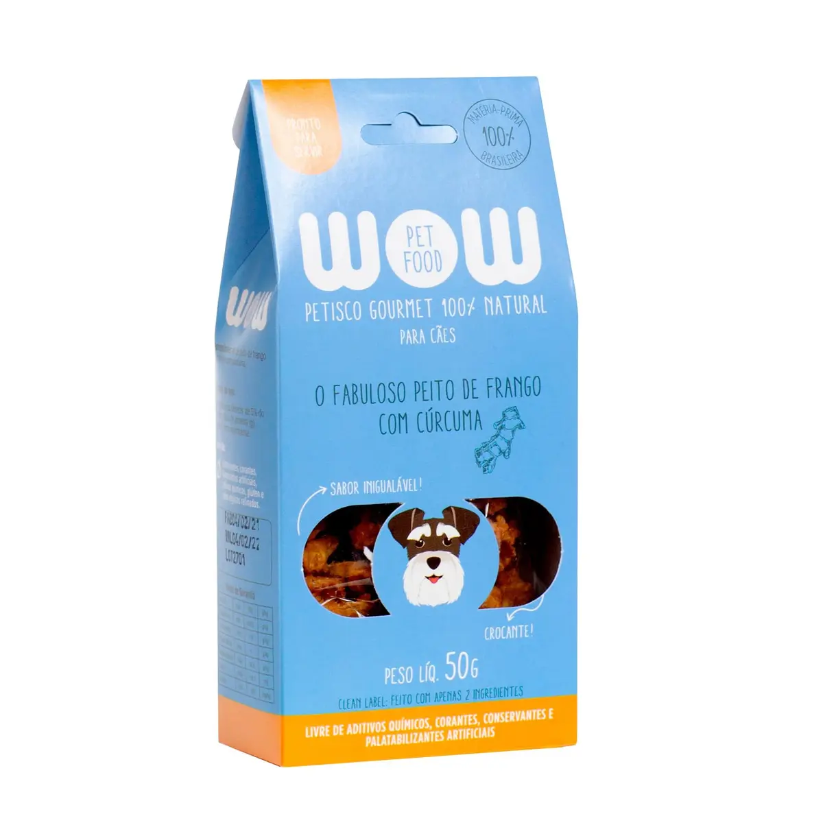 Petisco Natural "O Fabuloso Peito de Frango com Cúrcuma” para Cães