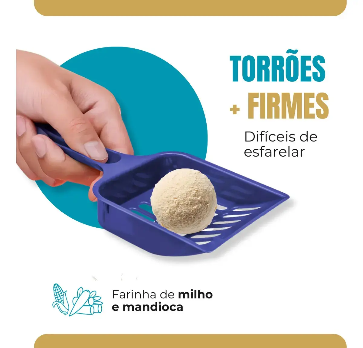 Areia Higiênica Para Gatos Feita de Mandioca e Milho Biodegradável Alta Absorção Baixo Odor 4kg - GoodVision thumbnail 2