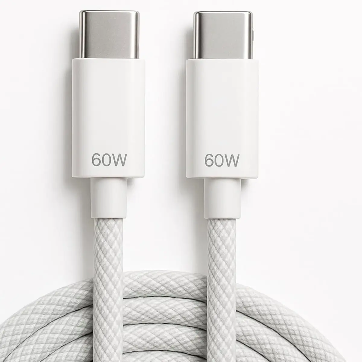 Cabo USB-C Tipo-C Grande(2metros) 60w Turbo Trançado De Nylon Compativel com Iphone 15,16,17 Pro/Max IOS/Android Premium Reforçado