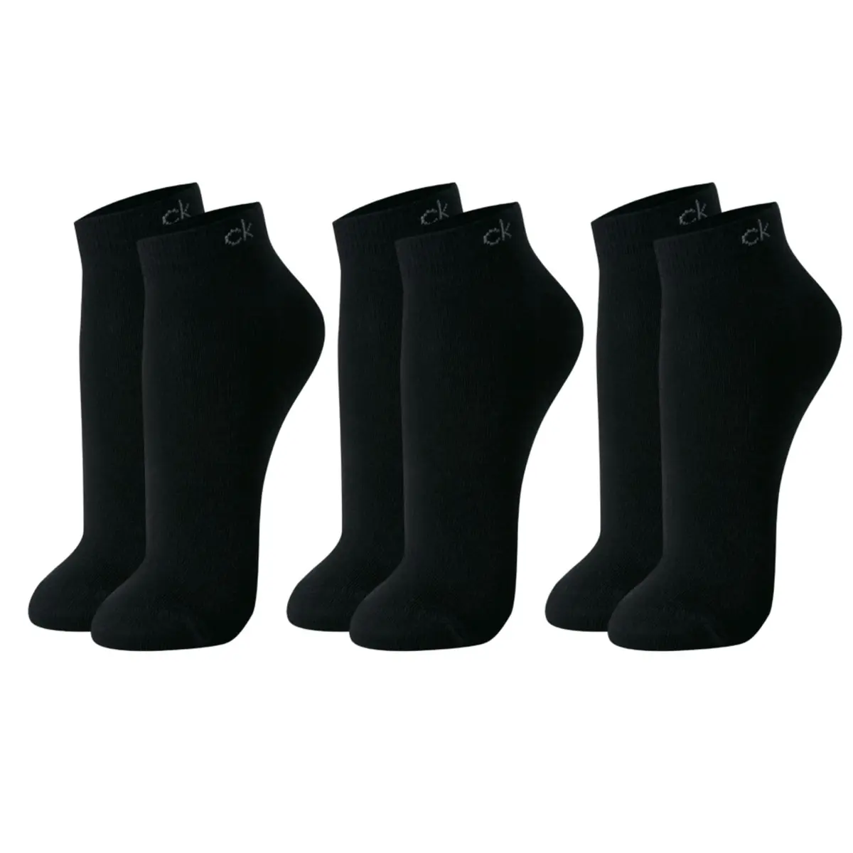Kit 3 Pares De Meia Cano Curto Calvin Klein Unissex Adulto