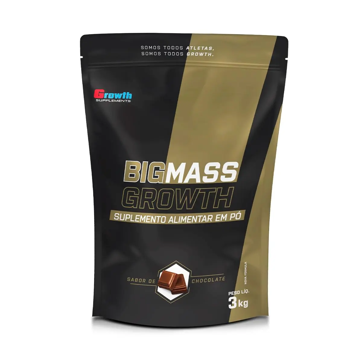 Growth Supplements - Hipercalórico Big Mass 3kg Growth Supplements - Sabor Chocolate