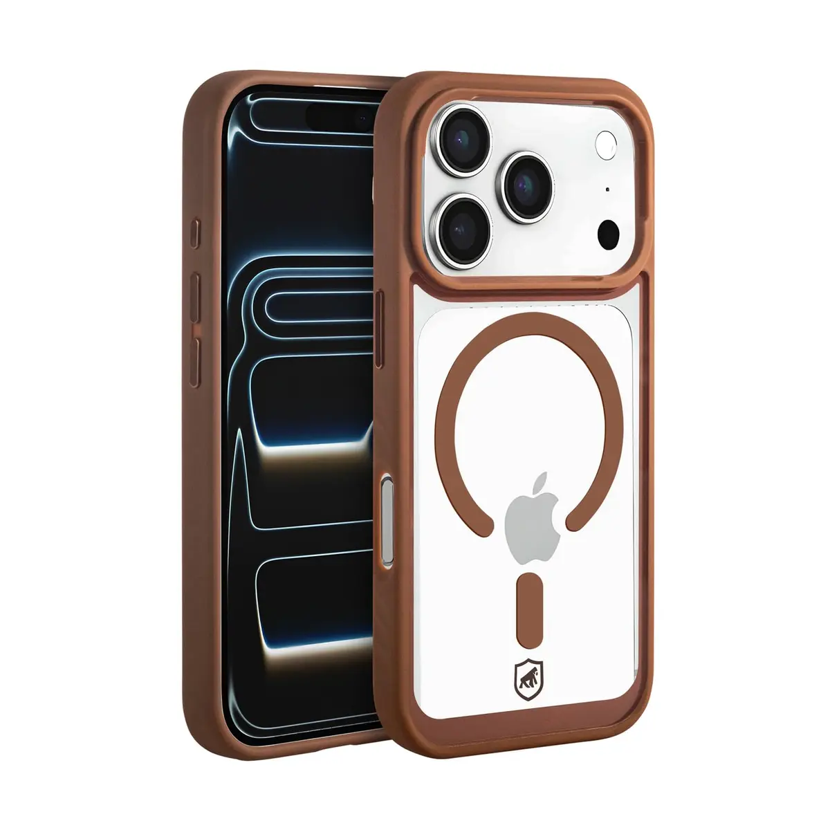 Gshield Capa Case Wave Anti-impacto com Lateral Antiderrapante, Compatível com Magsafe (Transparente/Borda Desert, iPhone 17 Pro / 18 Pro)