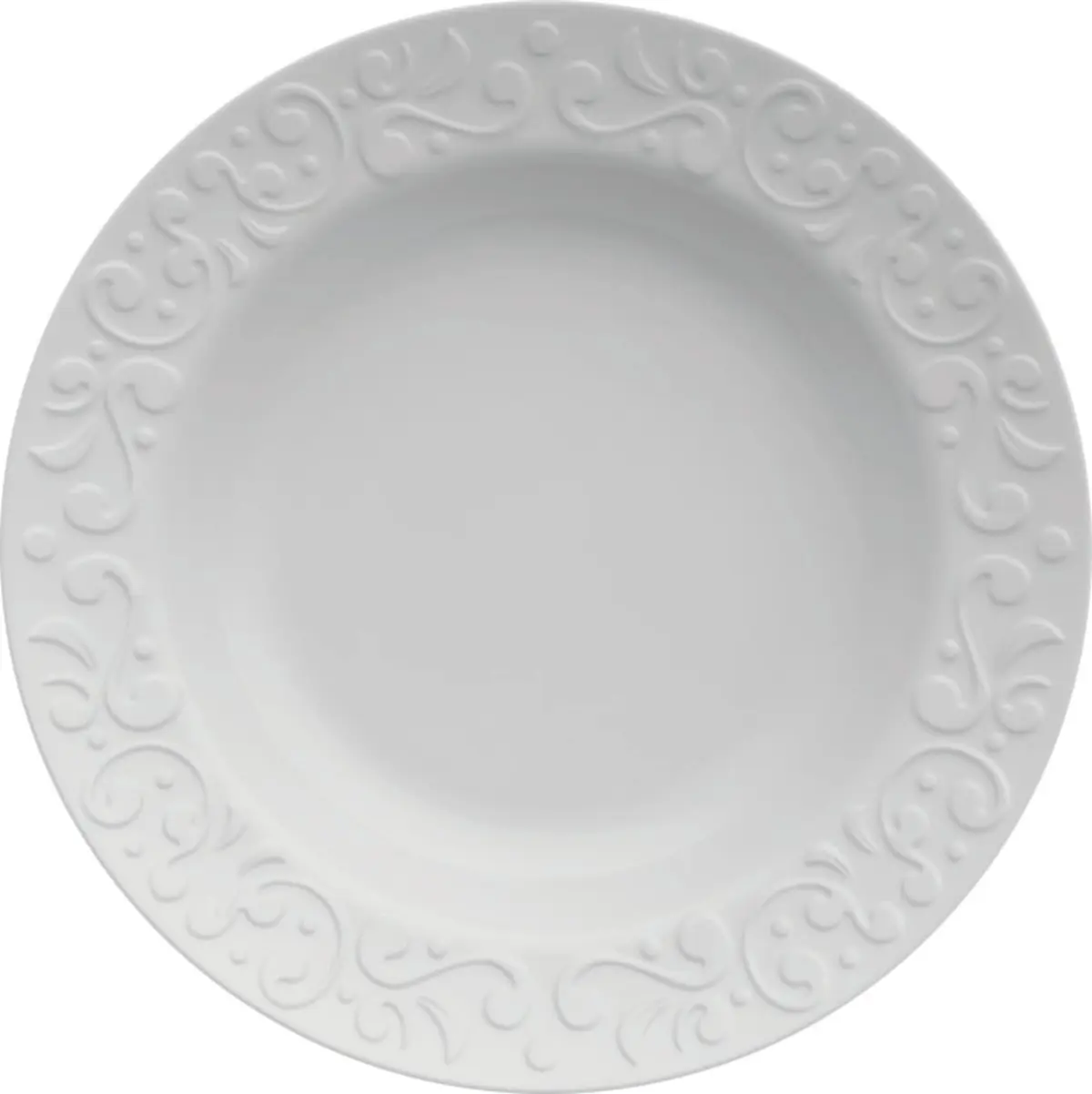 Jogo Prato Fundo 6 Peças - Tassel Germer Branco | Ideal para sopas, caldos e massas com molho, com superfície lisa que não absorve odores