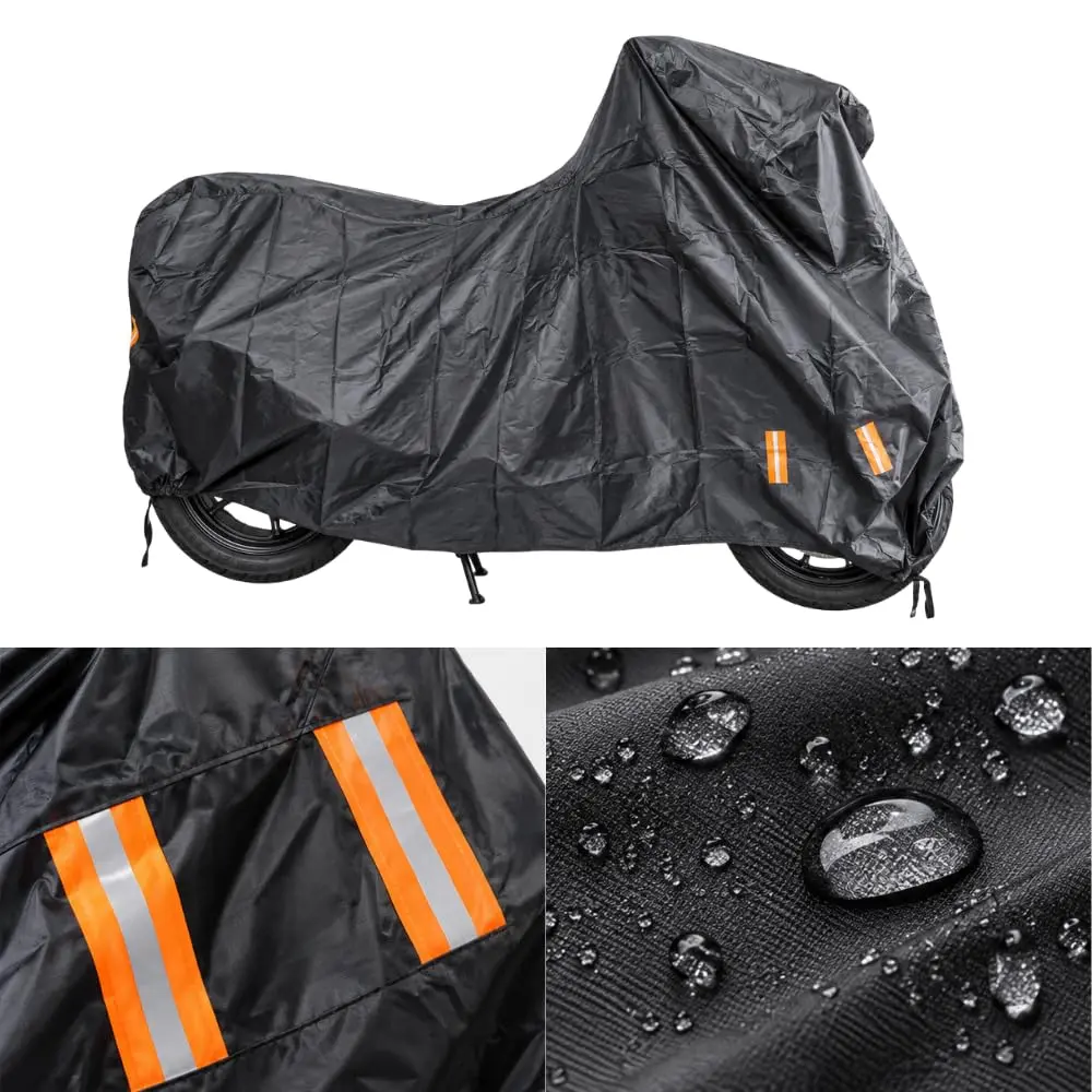 Capa para Moto Impermeável GG 180x80cm Protetora com Elástico e Faixa Refletiva - 1