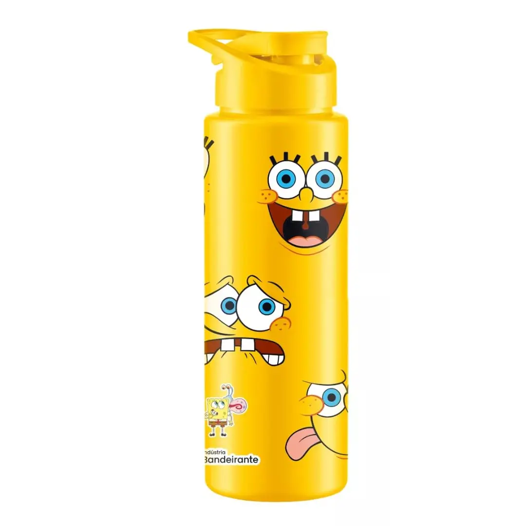 Garrafa Agua Squeeze Bob Esponja 750 ml BPA FREE Livre Substancias Toxicas