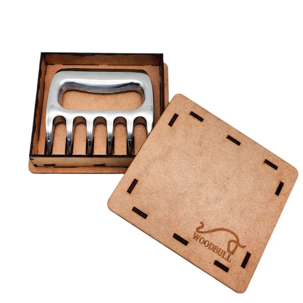 Garra de Urso em Alumínio Polido Premium – Acessório para Churrasco e Cozinha Ideal para Desfiar Carnes Servir e Manusear com Facilidade Ideal para Presente WOODBULL