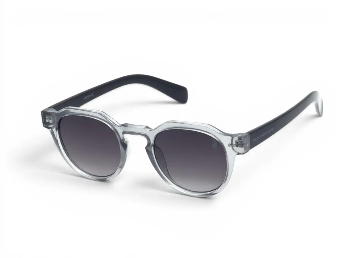 Óculos de Sol Casual Unissex Polo London Club,design Redondo Lente Proteção UV400 - Kit contém Case Couro ECO - 1