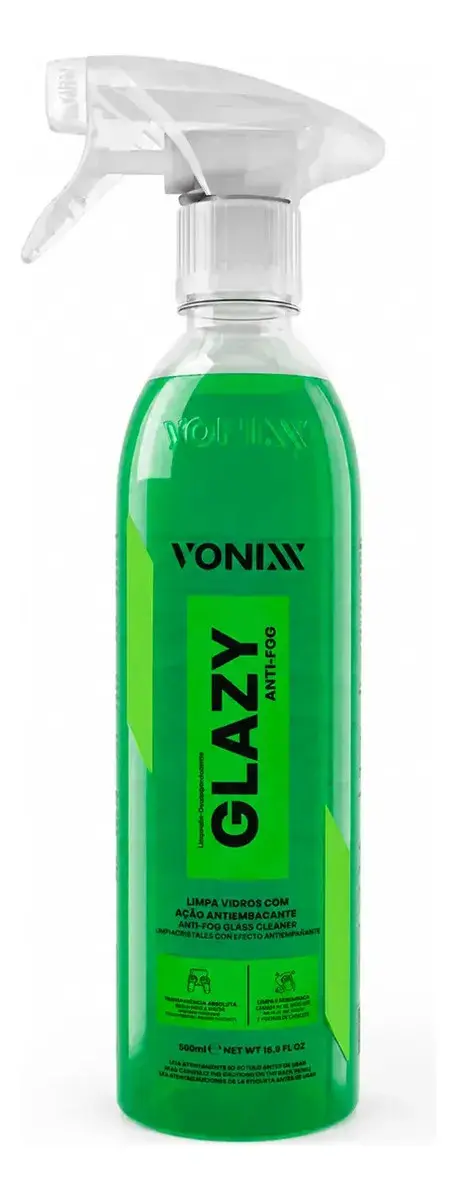 Glazy Anti Fog Vonixx 500ml Spray Antiembaçante Vidros Auto