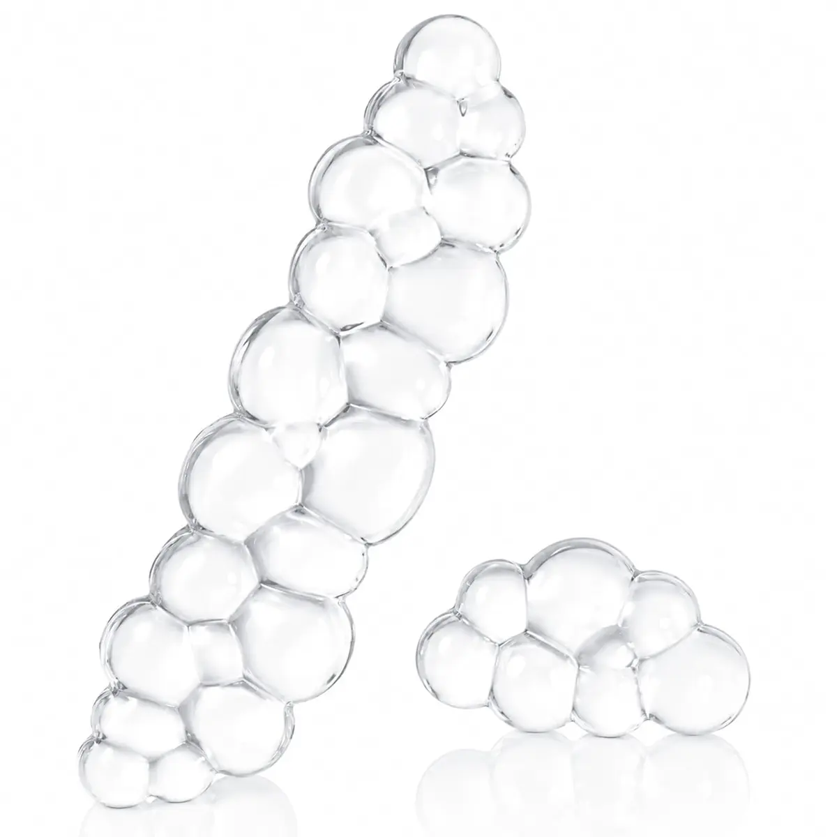 Descanso de Pulso para Teclado e Mouse em Gel Transparente Formato de Nuvem Ergonomico Antiderrapante Lavável Conjunto de Apoio para Punho