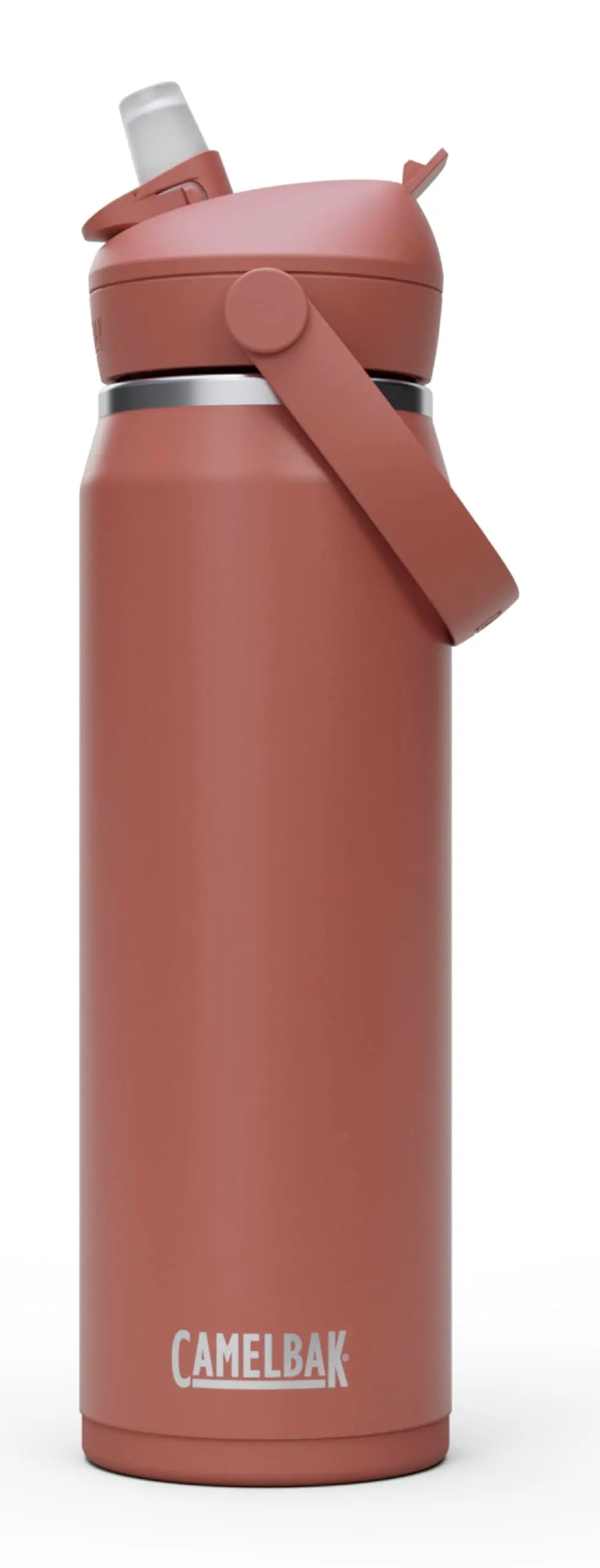 CamelBak Garrafa de água Thrive Flip Straw de aço inoxidável isolada Sierra Red, 740 ml
