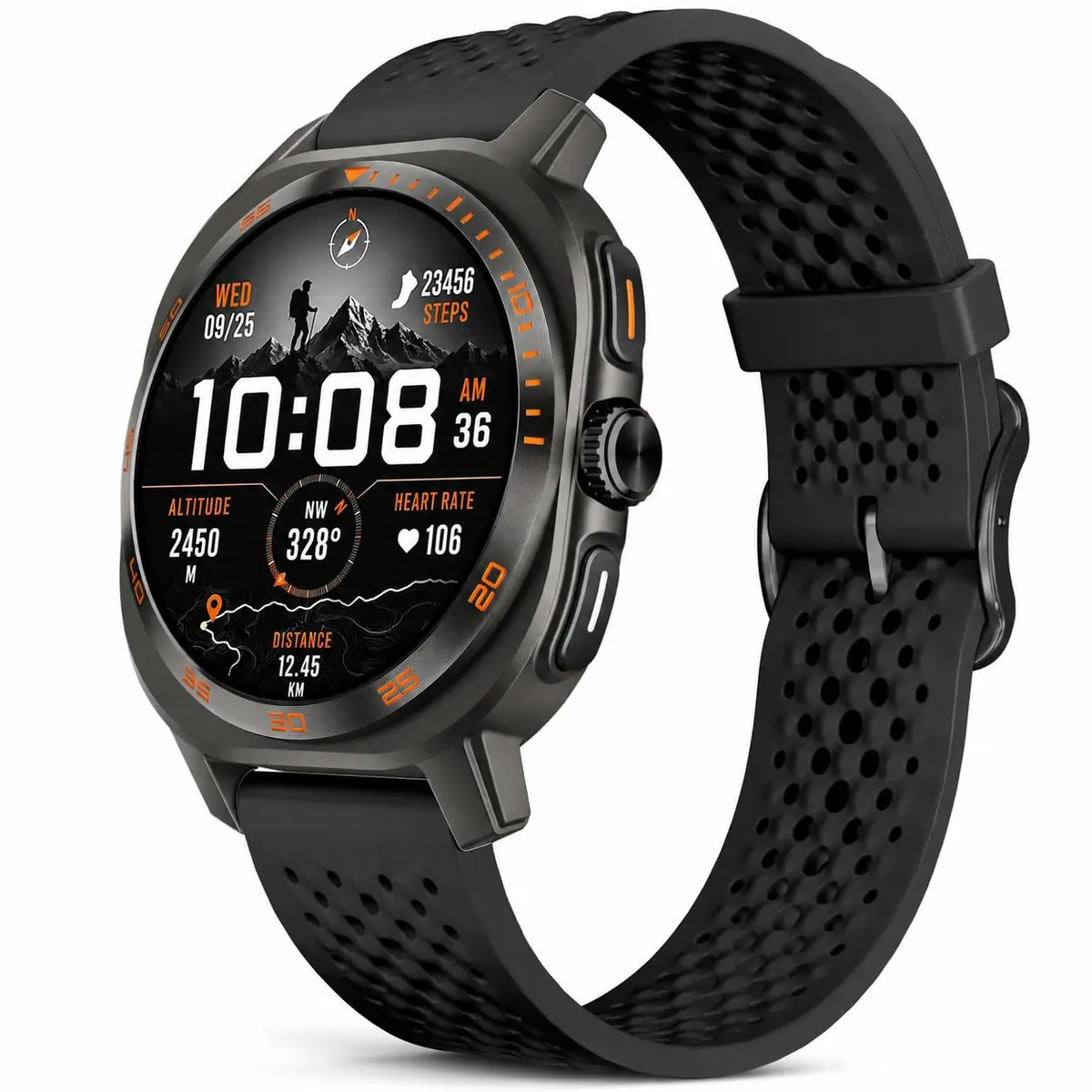 Aurafit Smartwatch Relógio inteligente Masculino, Tela AMOLED, ChatGPT, Relogio Inteligente, 150+ Modos Esportivos, Chamadas Bluetooth, 3ATM a Prova d'Agua Compatível com iOS e Android, 2 Pulseiras
