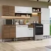 Armário de Cozinha Completa 293cm Rustic/Branco Emilly Madesa 10 - Marrom - 1