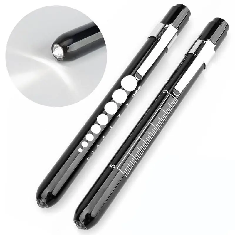 Lanterna Clinica De Mão LED Profissional Portátil Para Diagnóstico Clínico, Exame oftalmológico, Caneta De Verificação De Pupila Para Médico Enfermeiro DocBeam (Preto)