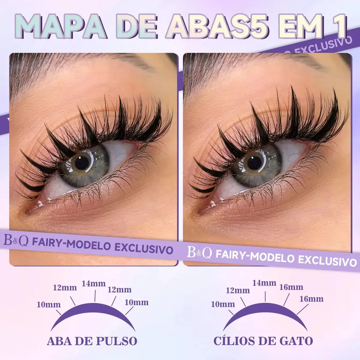 Kit Extensão de Cílios B&Qaugen Fairy de Mink Sintético Curvatura D para Iniciantes thumbnail 4